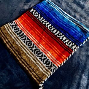 Mexican Falsa Falza Blanket Bag Purse Beach Multiple Colors 13"x14" Strap Hangs